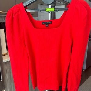 Banana Republic Bold Red Long Sleeve Top